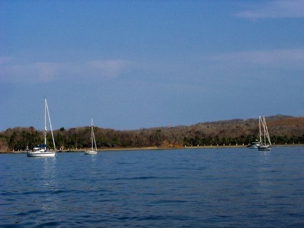 Fellow cruisers at anchor in Tenacatita